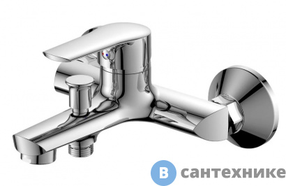 картинка Смеситель Orange Sofi M43-100cr однозахватный для ванной/душевой с душевыми аксессуарами (шланг, лейка, держатель)