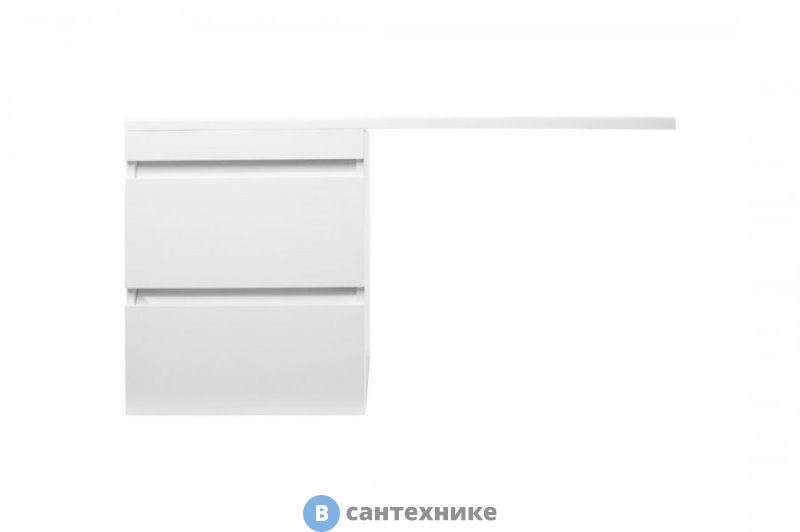 Тумба под раковину Style line Даллас 110, Люкс белая, подвесная PLUS, эмаль (2000551239001)