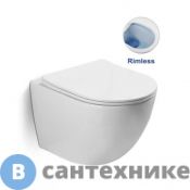 Унитаз подвесной Vincea Globo VT1-14S безободковый, белый, ультратонкое сиденье soft-close