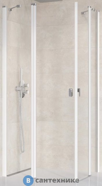 Душевое ограждение Ravak Chrome CRV2-100 белый Transparent (1QVA0100Z1)