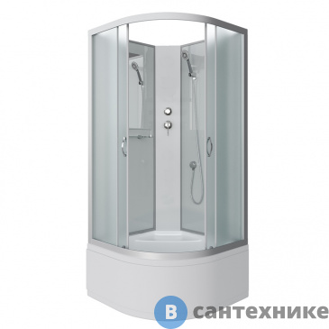 картинка Душевая кабина Niagara NG-2309-14BK (1000х1000х2150) высокий поддон, стекло матовое