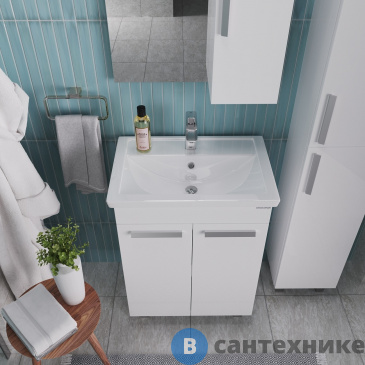 картинка Тумба под раковину Grossman НЕО-70 см в краске, напольная белая (ум. Фостер-70) (107013-1K)