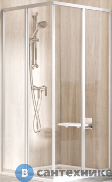 картинка Душевой уголок Ravak BLIX SLIM BLSRV2-90 блестящий + транспарент, без поддона (X1LM70C00Z1)