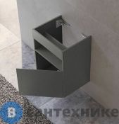 Тумба под раковину Keuco STAGELINE 1 дв., петли R, без подсв., 460x625x380 мм, к/ф: инокс (32822290002)