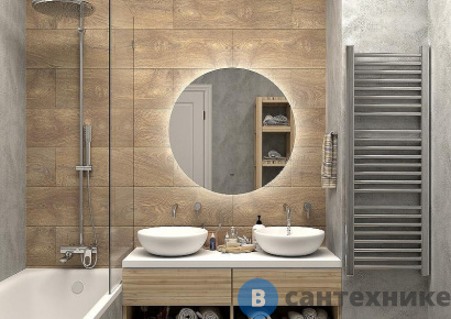 картинка Зеркало CONTINENT Ember Led D 800 с бесконтактным сенсором, функцией антизапотевания и холодной подс (ЗЛП5069)