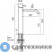 картинка Смеситель CISAL Xion однорычажный для раковины, высокий h300 мм, без доннного клапана, нержавеющая сталь (XI003544D1)