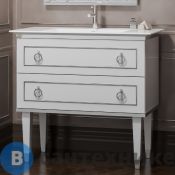 Тумба под раковину SMILE Порто 80, цв. белый/хром