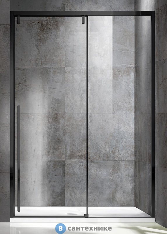 Душевая дверь Vincea Lugano VDS-1L150CLB-1, 1500, черный, стекло прозрачное