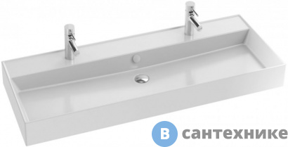 картинка Раковина Jacob Delafon VIVIENNE EXBK112-00 керамическая 120х46 см, белая