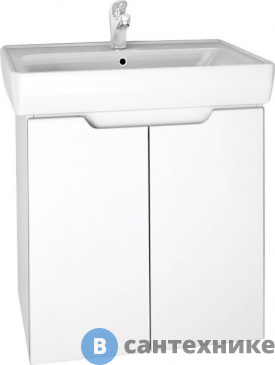 картинка Тумба под раковину Dreja MINI 60, белая (умыв. Фостер 60) (99.1202)