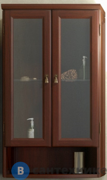 картинка Шкаф OPADIRIS Клио подвесной  2 створчатый, цв. нагал, с матовым стеклом