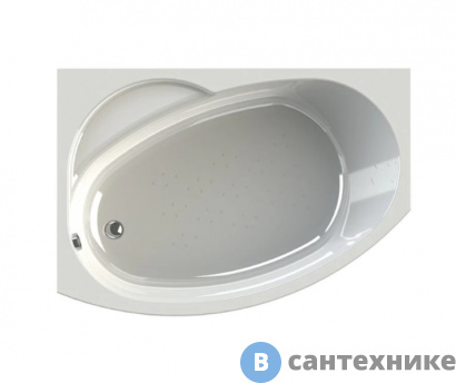 картинка Акриловая ванна Vannesa Монти 150х105 каркас, левая (2-01-0-1-1-213), без сифона