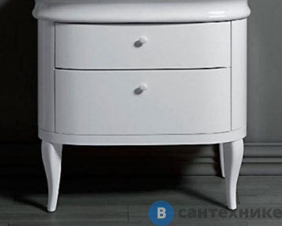 картинка Тумба под раковину SIMAS Lante деревянная LA11, 79,5*46,5*н75 см, белый глянцевый (LAM90 bi)