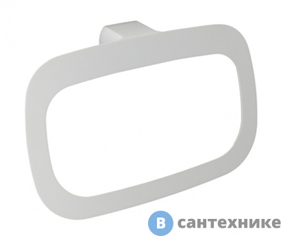 картинка Держатель полотенец WasserKRAFT Kammel K-8360 White кольцо металл, белая порошковая краска