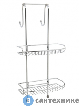 картинка Комплект из держателей и 2-х навесных полок WasserKRAFT K-141122 металл, нержавеющая сталь AISI 304, хромоникелевое покрытие