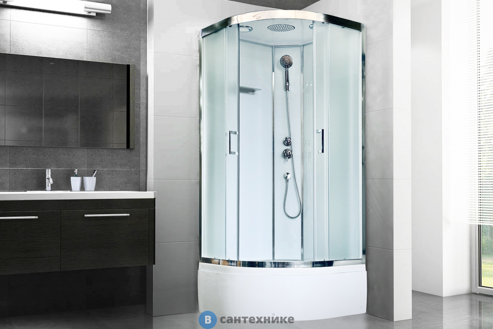 Душевая кабина Royal Bath FATO RB 90CK-М-CH (рифленое) (RB90CK-M-CH FATO)