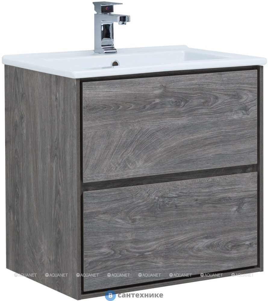 Тумба под раковину Aquanet Милан 65 дуб рошелье (339966)