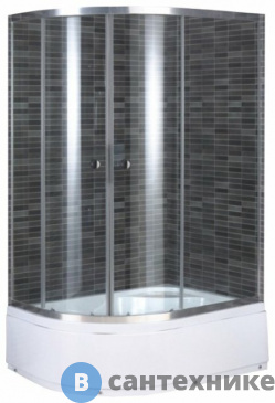 картинка Душевой уголок AQUADUSH AD-B 100х80 R матовые