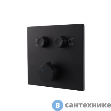 картинка Встраиваемый смеситель Vincea VSCV-421MB для душа двухфункциональный, черный