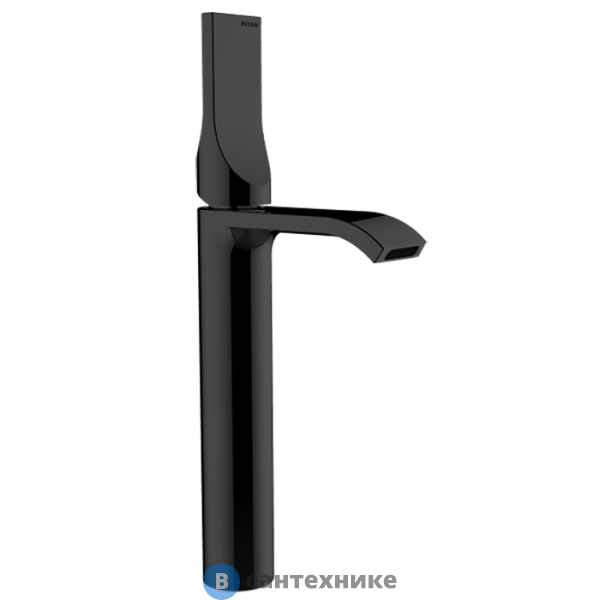 Смеситель Bossini APICE для раковины, однорычажный, высота излива 197 мм, с донным клапаном, чёрный матовый (E89602.073)