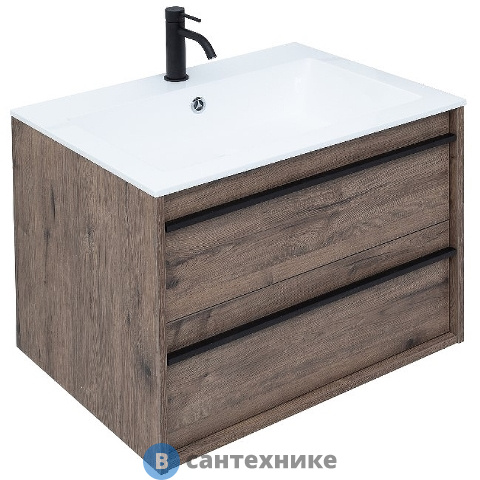 Тумба под раковину Aquanet Lino 60 Дуб Веллингтон (253910)