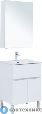 картинка Комплект мебели Aquanet Алвита new 60 напольн. 1 ящ., 2 дв. белый матовый (274529)