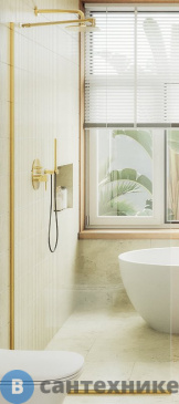 картинка Душевая перегородка в профиле MaybahGlass 1950*790 Стекло 8 мм Бесцветное (MGD-695-3у)