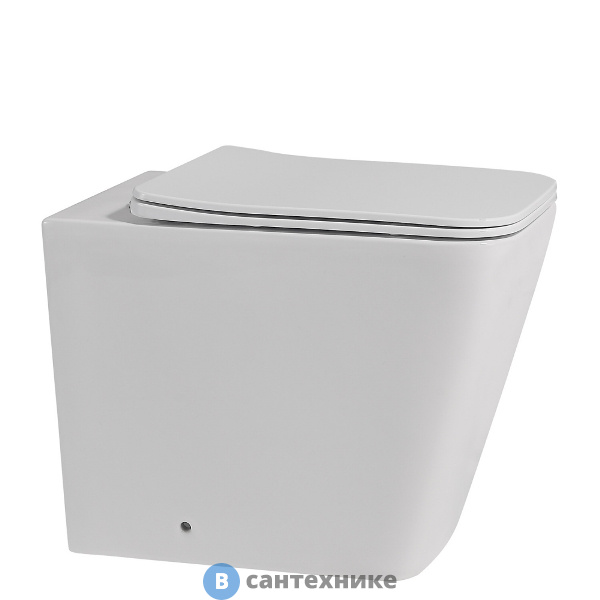 Унитаз приставной ABBER Rechteck AC1211 белый, безободковый, сиденье микролифт