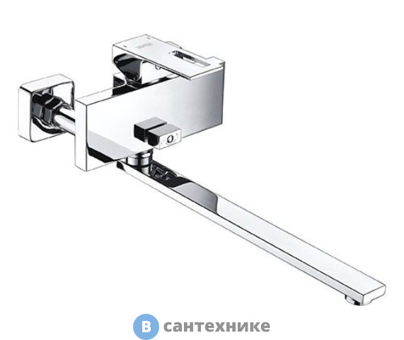 Смеситель WasserKRAFT Alme 1502L для ванны с длинным изливом латунь, хромоникелевое покрытие