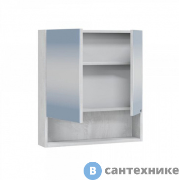 картинка Зеркальный шкаф СанТа Мира 60 светлый НП (700403)