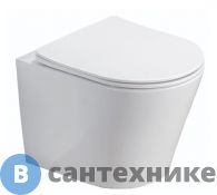 Унитаз подвесной AZARIO Teramo AZ-0053 SP (круглый) безободковый, с сидением микролифт 480*365*360