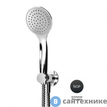 картинка Ручной душ Cezares CZR-B-KD-NOP со штуцером-держателем, шланг 175 см, чёрный матовый