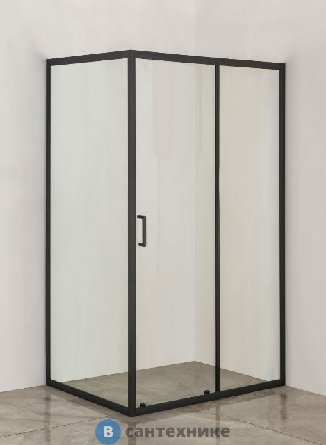 Душевой уголок Orange E23-12090TB профиль чёрный