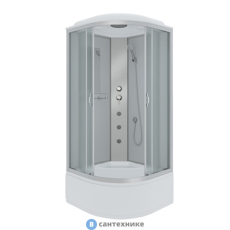 Душевая кабина Niagara NG-2308-14G (900х900х2150) высокий поддон, стекло матовое