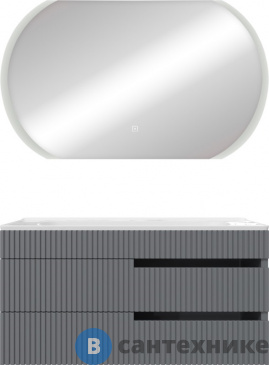 картинка Мебель для ванной VOQ Drop 100 anthracite (554225)