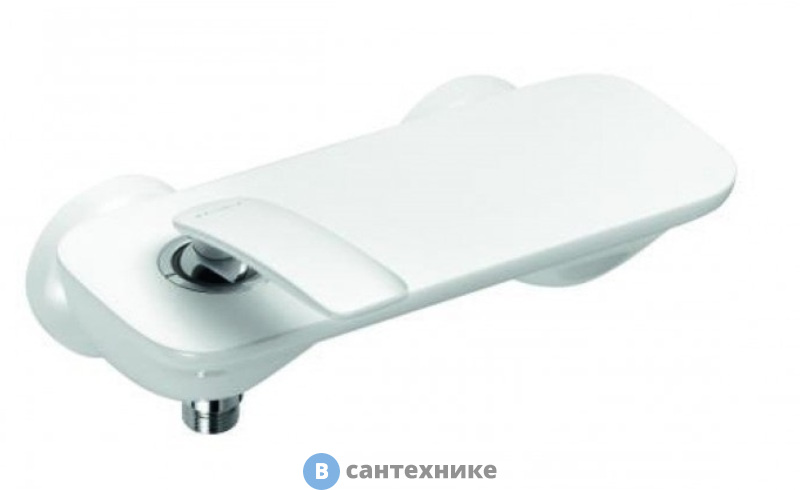 Однорычажный смеситель Kludi BALANCE 527109175 для душа, защищен от обратного тока воды, белый/хром DN 15