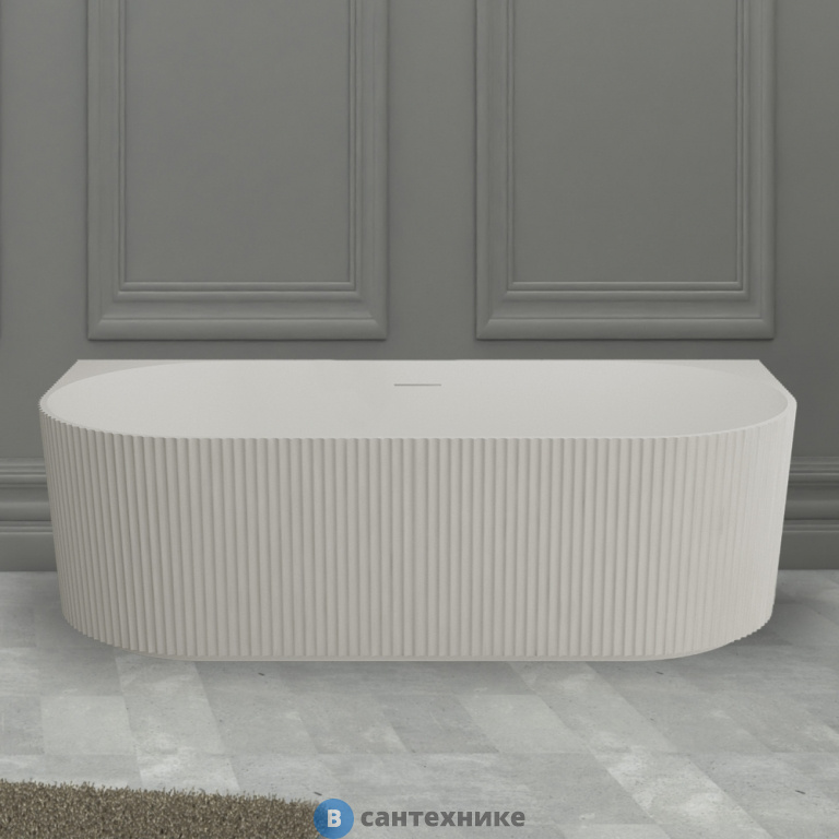 Ванна ABBER Stein AS9630 из искусственного камня белая матовая