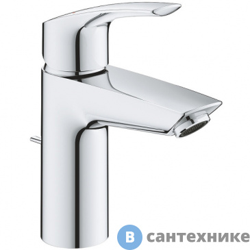 картинка Смеситель Grohe 33265003 Eurosmart однорычажный для раковины, S-Size, хром