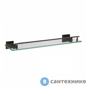 картинка Полка AZARIO ALTRE стеклянная, чёрный матовый (AZ-96003B)