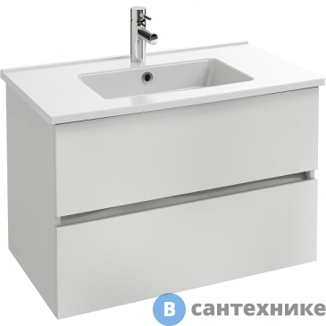 картинка Тумба под раковину Jacob Delafon Tolbiac 80 EB2382-J5 2 ящика, белый лак