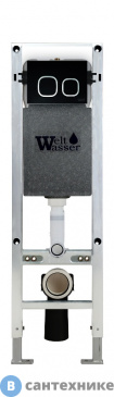 картинка Инсталляция WELTWASSER WW AMBERG 350 ST BL для унитаза, чёрная клавиша