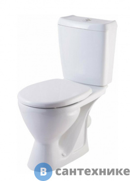 картинка Унитаз-компакт ROSA Ресса белый, н/п., под кн/арм. (бачок,арм., сид.)