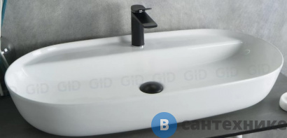 картинка Раковина накладная GID-ceramic N9347 белый (810х410х140)