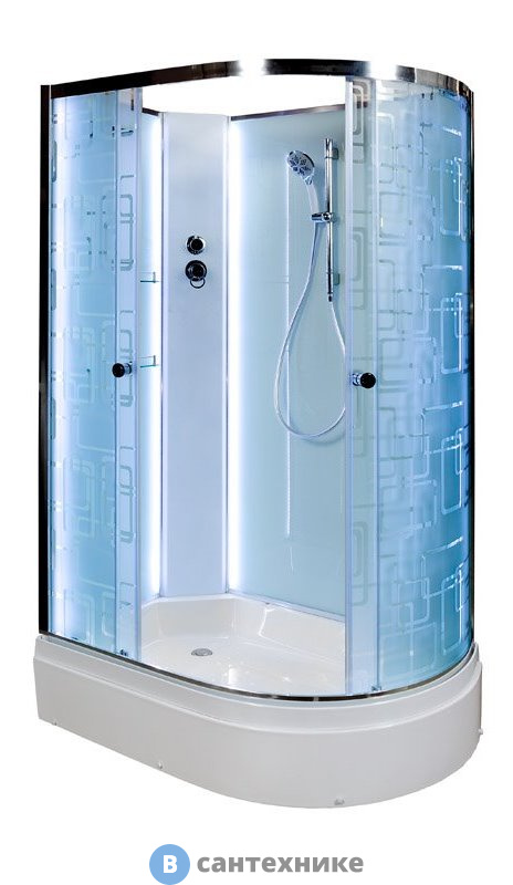 Душевая кабина Deto ЕМ2712 L N LED (120х80х208 см)