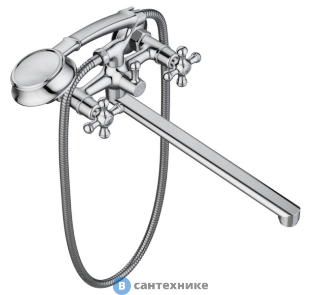 Смеситель Damixa Retro 239500000 для ванны/душа с длинным изливом, душ. гарнитуром