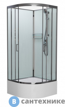 картинка Душевая кабина Frank F400/2 Brilliant высокий поддон б/к (без крыши)