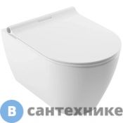 Унитаз подвесной SEREL SAPPHIRE безободковый со встр. форсункой биде с тонким сиденьем микролифт (SP26BM+ 223BS)