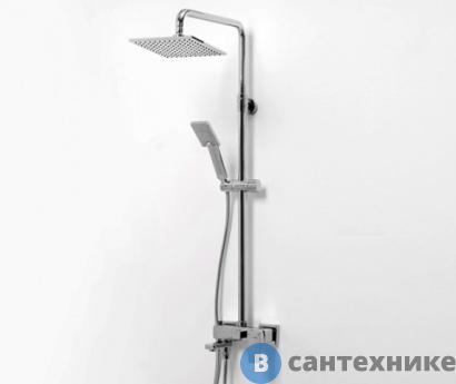 картинка Душевая стойка WasserKRAFT A17701 со смесителем для ванны, 80/115 x 55,1 см латунь, хромоникелевое покрытие