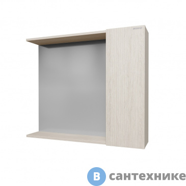 картинка Шкаф-зеркало Grossman ЮНИТ-80 см, универсал. кадена лайт (2080112)