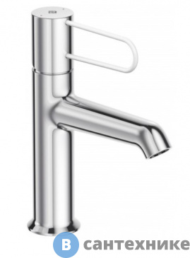 картинка Смеситель Jacob Delafon ODEON RIVE GAUCHE E21028-00-CP для раковины с донным клапаном (хром/белый)